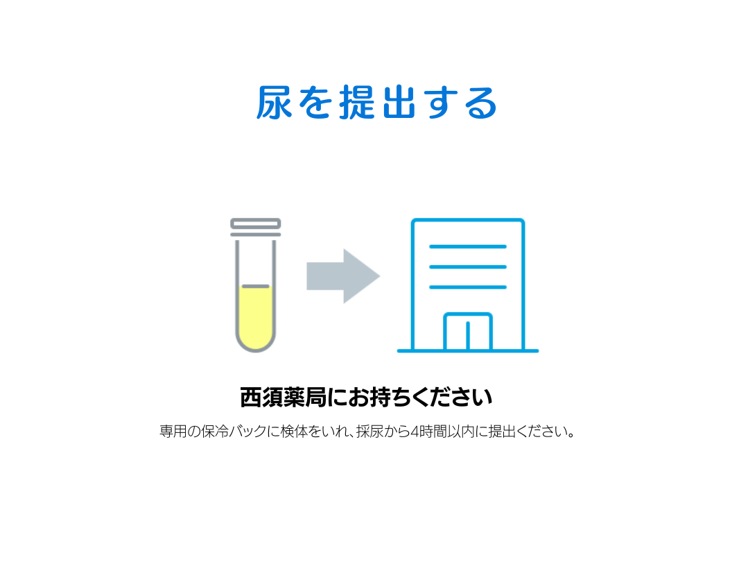 尿を提出する
